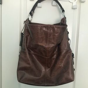 brown leather tano purse